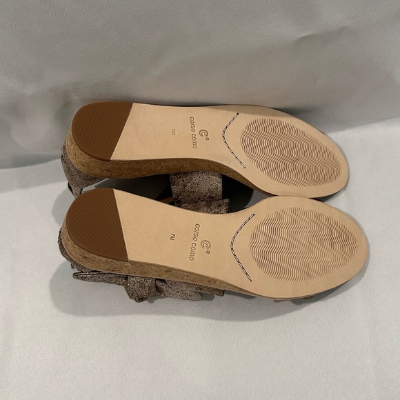 NIB Corso Como Rasque Rose Metallic Brocade Sandals Size 7 - Picture 4 of 7